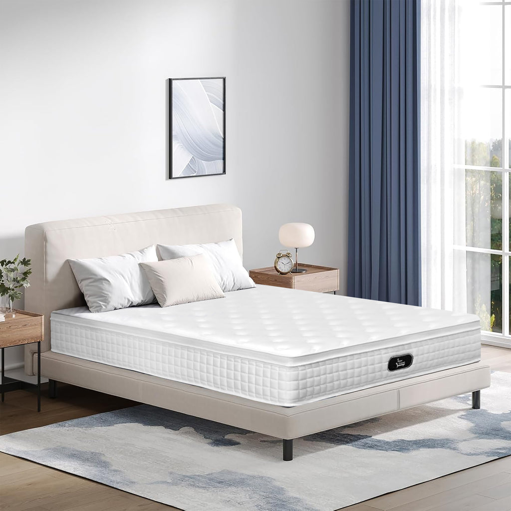 Matelas AUBE 28 cm Mousse Ressorts Ensachés